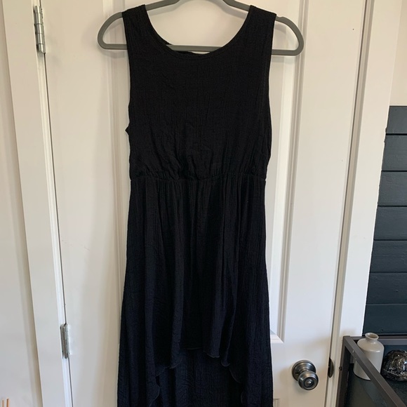 Forever 21 Hi-lo Cut out back Black dress. Size L - Picture 1 of 3